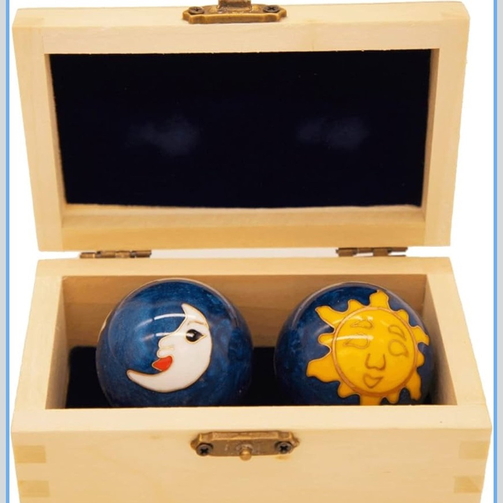 Chiming Harmony Exercise Massage Therapy Balls (Sun & Moon)